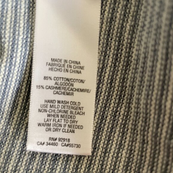 Vintage Juicy Couture Blue/White Cardigan Cashmere Blend-Small - Picture 5 of 10